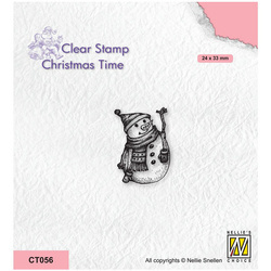 NELLIE'S Transparent Stempel Motivstempel Clear Stamp - Snowman, Schneemann CT056
